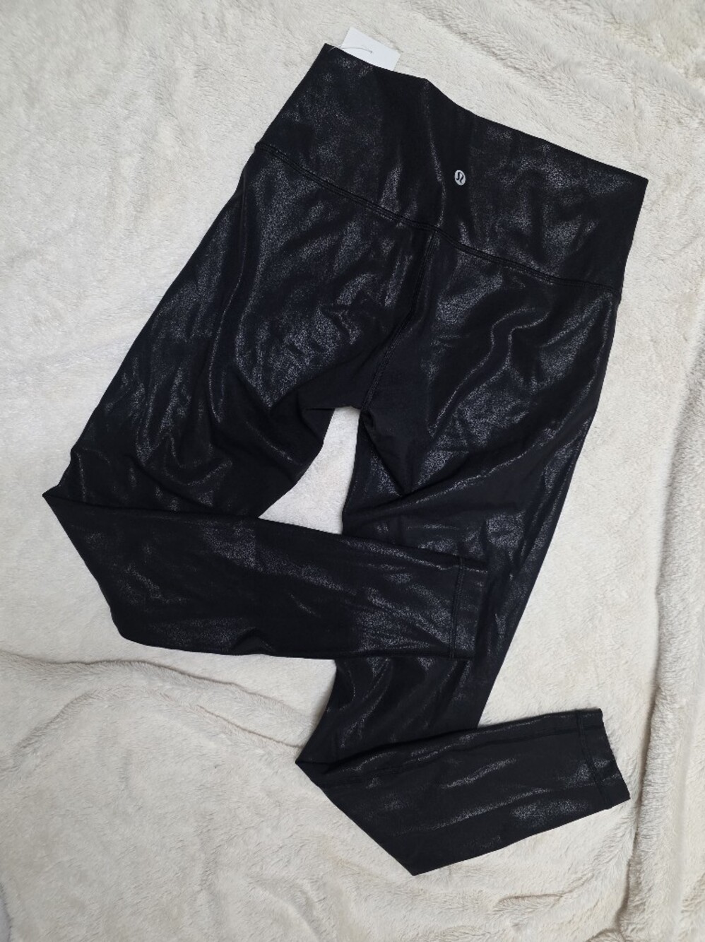 lululemon athletica Black High-Rise Glitter Logo Leggings